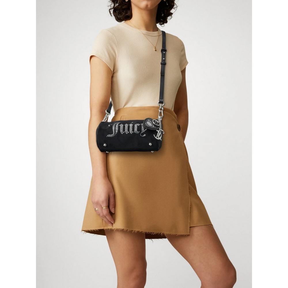 Γυναικεία Τσάντα Juicy Couture Twig Strass Logo Barrel BIJTG5409WZC-000 Μαύρο