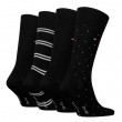 Men's Socks Tommy Hilfiger Th Men Sock 4P Tin Giftbox Stripe Dot 701224441-002 Black