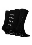 Men's Socks Tommy Hilfiger Th Men Sock 4P Tin Giftbox Stripe Dot 701224441-002 Black