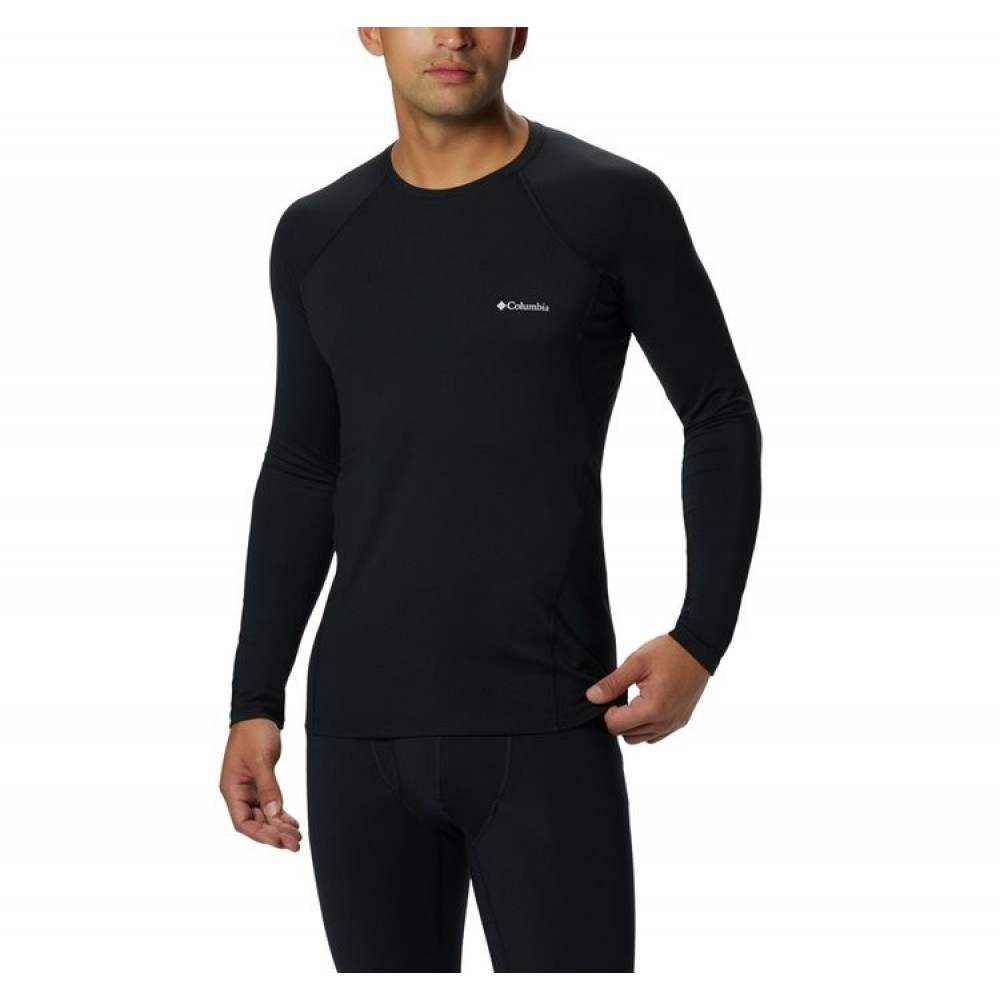 Ανδρική Ισοθερμική Μπλούζα Columbia Midweight Stretch Long Sleeve Top Baselayer AM6323 Μαύρο