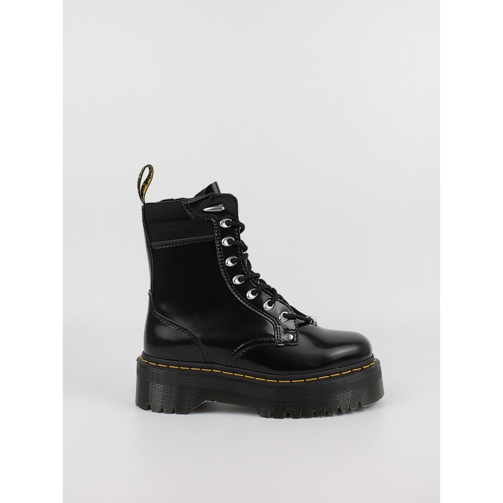 Women Boots Dr Martens Jadon II Hardwear Leather Platform Boots Black