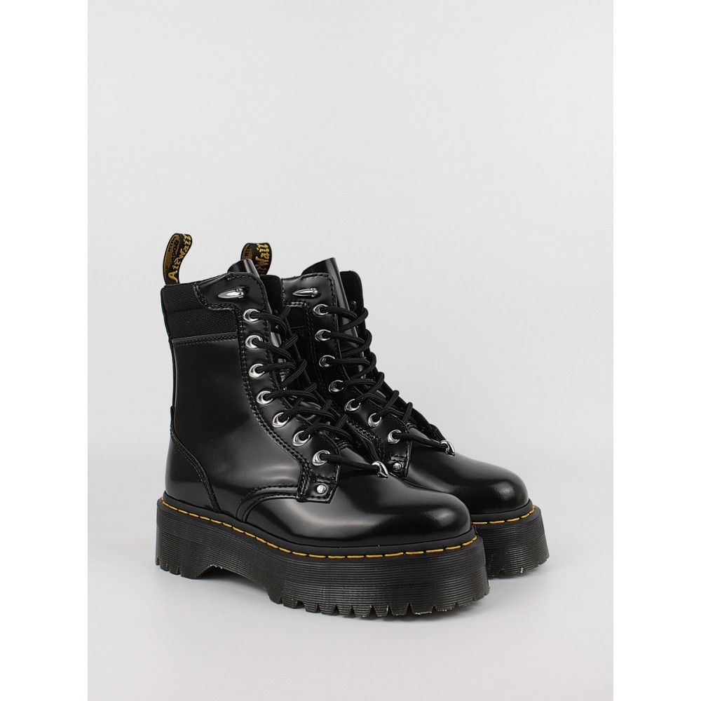 Women Boots Dr Martens Jadon II Hardwear Leather Platform Boots Black