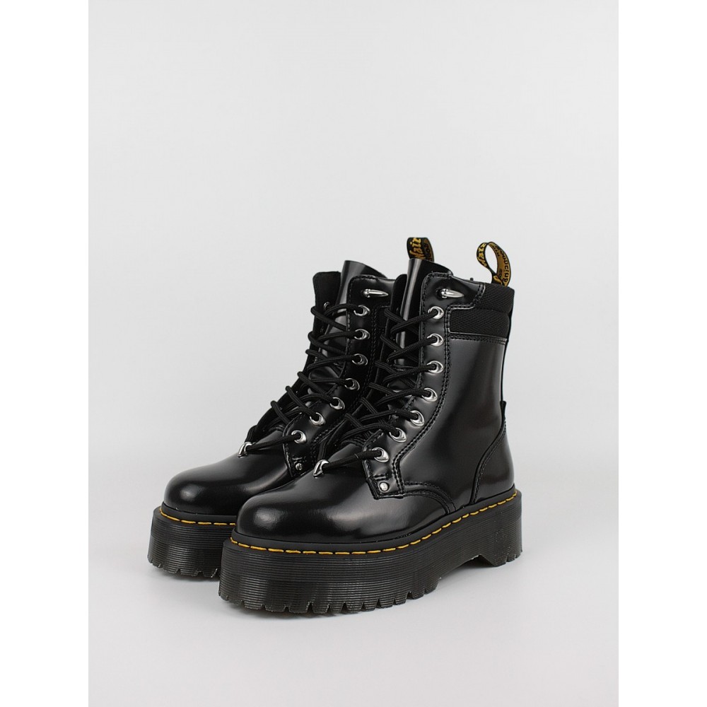 Women Boots Dr Martens Jadon II Hardwear Leather Platform Boots Black