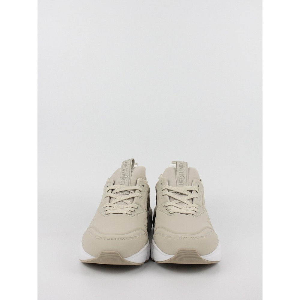 Ανδρικά Sneaker Calvin KLein Low Top Lace Up Lth HM0HM00317-ABY Μπεζ