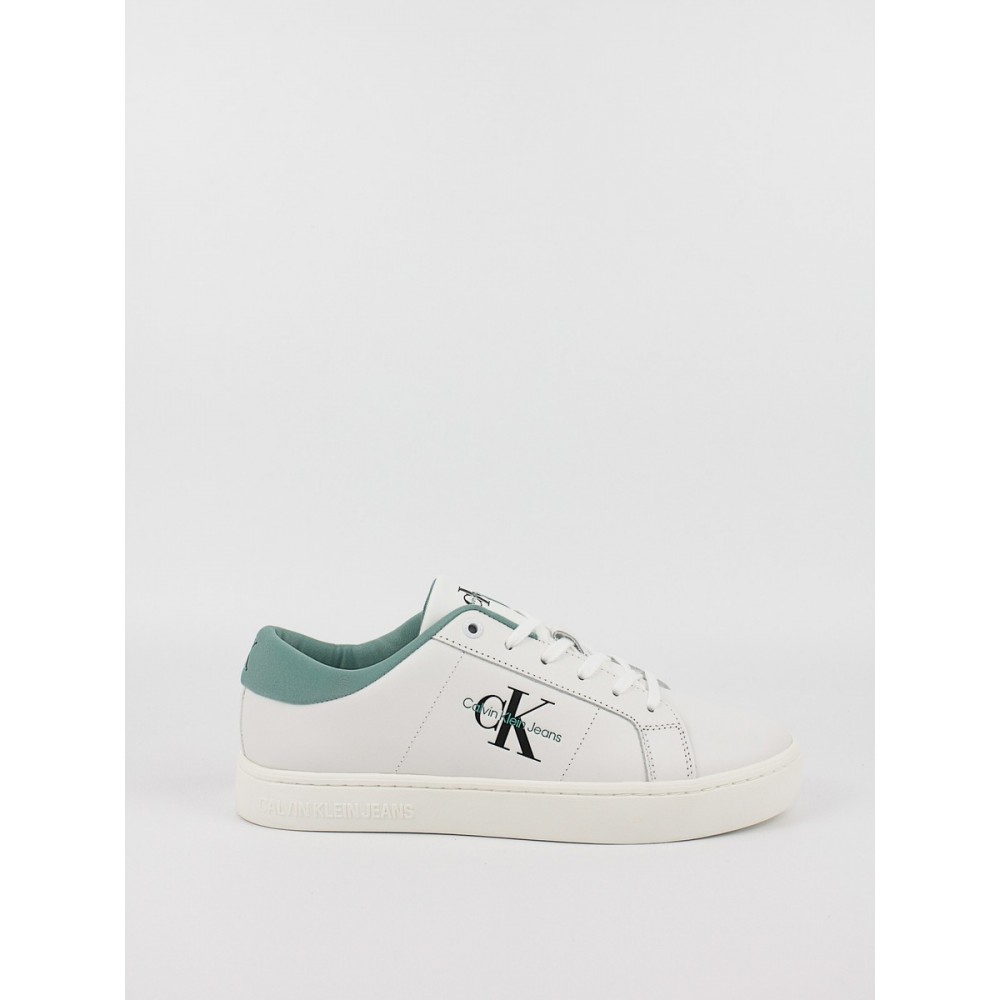 Ανδρικά Sneaker Calvin KLein Classic Cupsole Low Lace up Lth YM0YM00864-01T Ασπρο