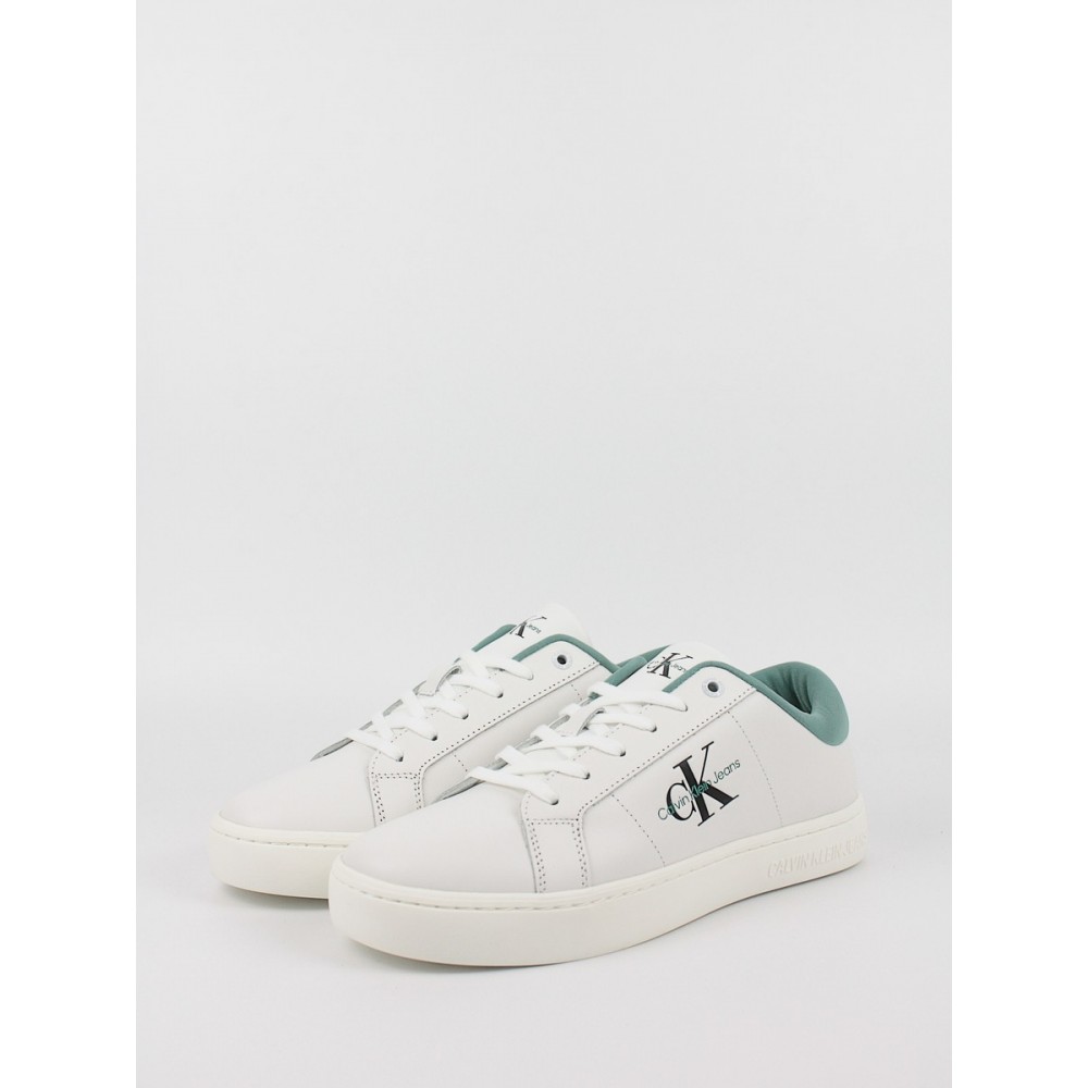 Ανδρικά Sneaker Calvin KLein Classic Cupsole Low Lace up Lth YM0YM00864-01T Ασπρο