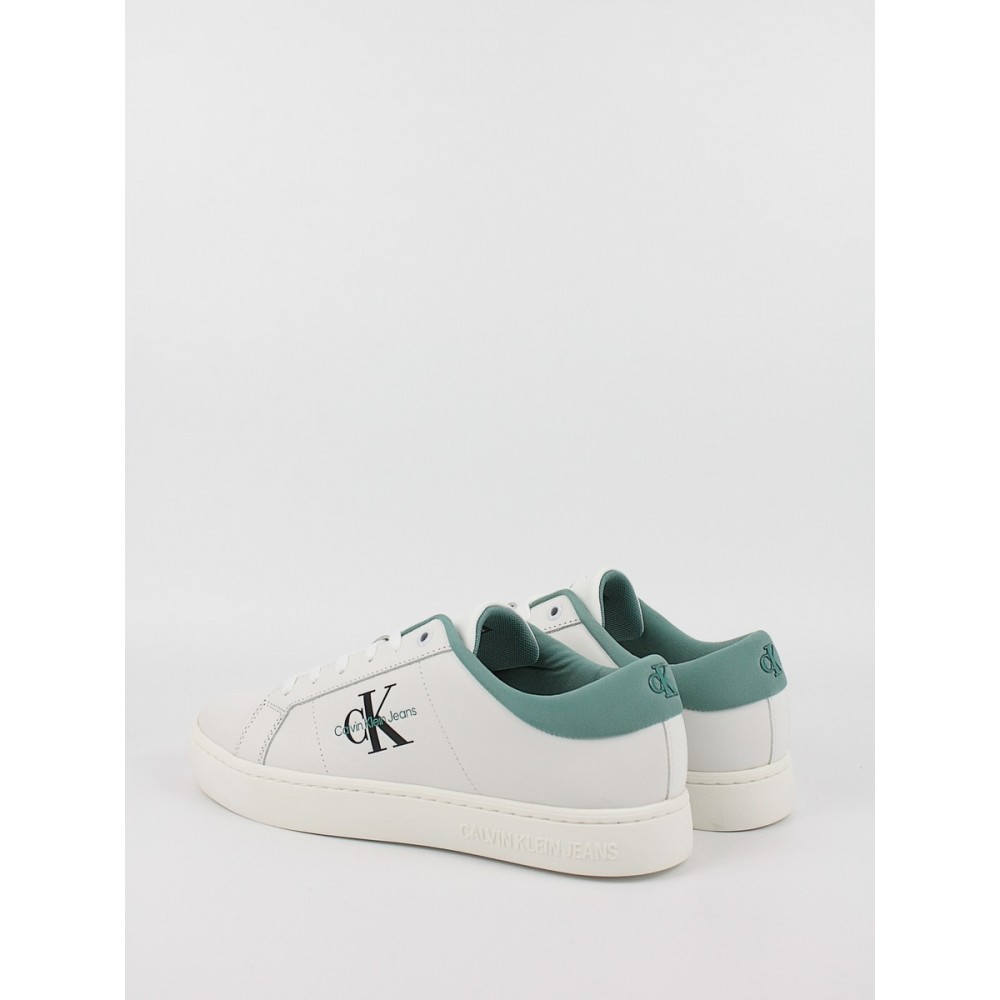 Ανδρικά Sneaker Calvin KLein Classic Cupsole Low Lace up Lth YM0YM00864-01T Ασπρο