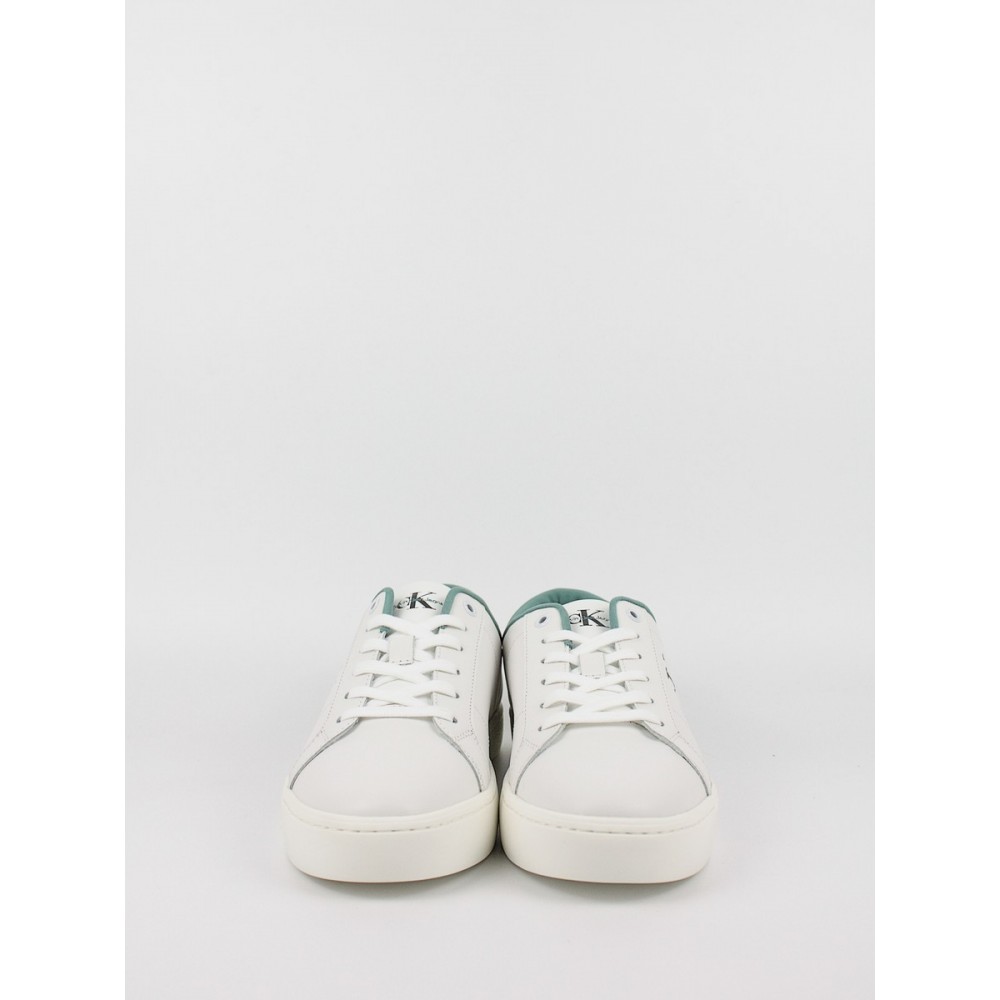 Ανδρικά Sneaker Calvin KLein Classic Cupsole Low Lace up Lth YM0YM00864-01T Ασπρο