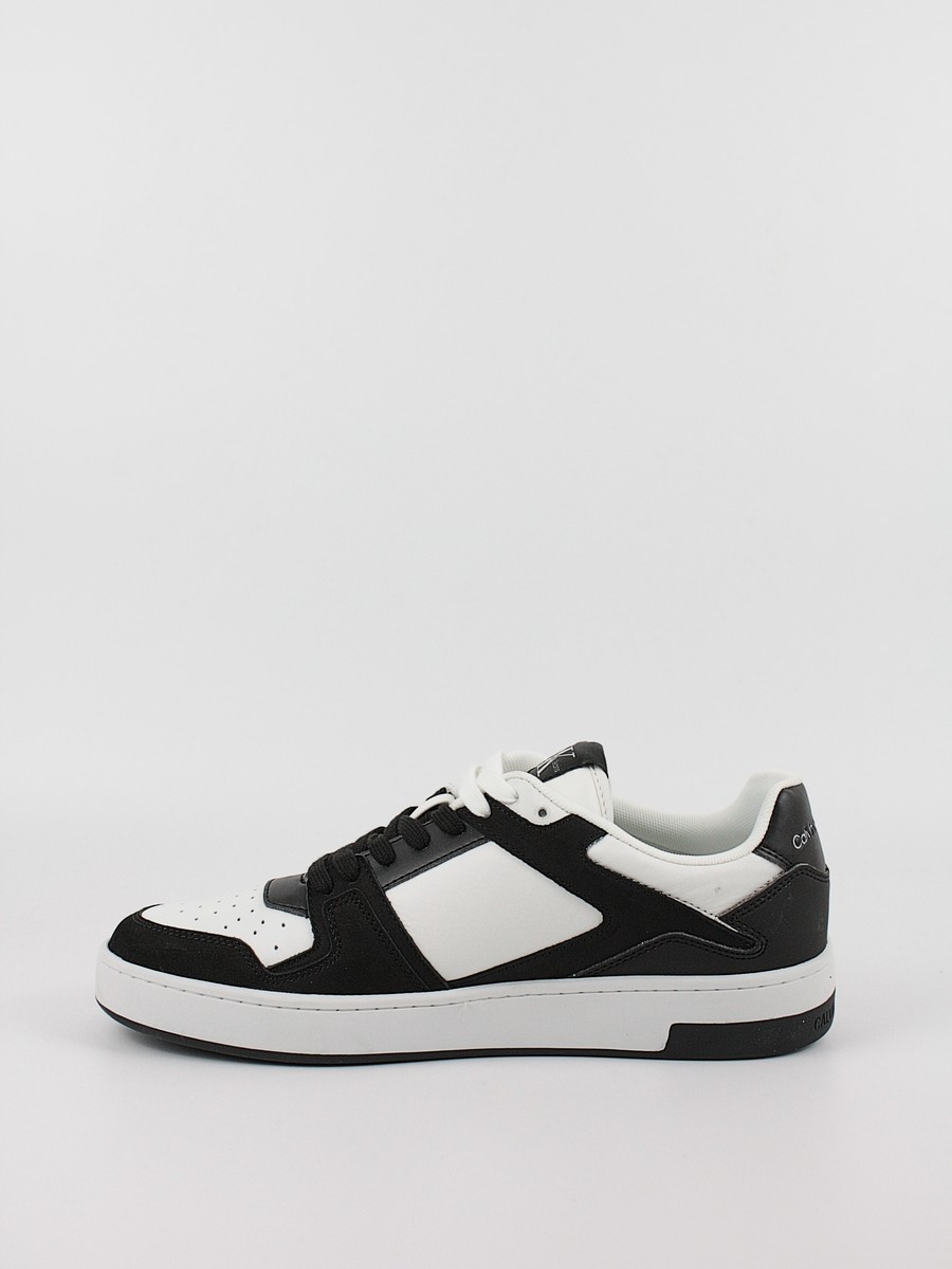 Ανδρικά Sneaker Calvin KLein Basket Cupsole Low Lth Ml Fad YM0YM00884-01W Ασπρομαυρο