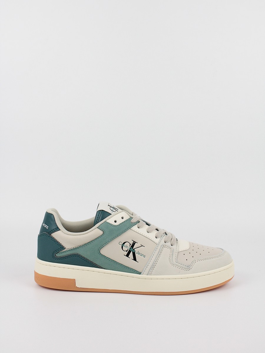 Ανδρικά Sneaker Calvin KLein Basket Cupsole Low Lth Ml Fad YM0YM00884-0GB Μπεζ