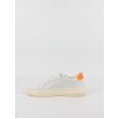 Γυναικεία Sneaker Calvin KLein Chunky Cupsole Mono Lth Wn YW0YW00823-02W Ασπρο-Πορτοκαλί