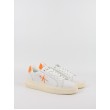 Γυναικεία Sneaker Calvin KLein Chunky Cupsole Mono Lth Wn YW0YW00823-02W Ασπρο-Πορτοκαλί