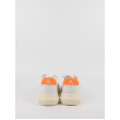 Γυναικεία Sneaker Calvin KLein Chunky Cupsole Mono Lth Wn YW0YW00823-02W Ασπρο-Πορτοκαλί
