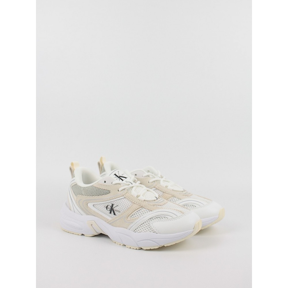 Γυναικεία Sneaker Calvin KLein Retro Tennis Su-Mesh Wn YW0YW00891-02Y Μπεζ