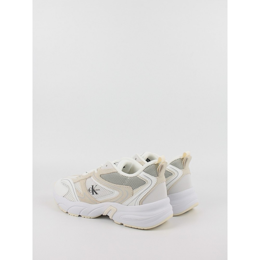 Γυναικεία Sneaker Calvin KLein Retro Tennis Su-Mesh Wn YW0YW00891-02Y Μπεζ