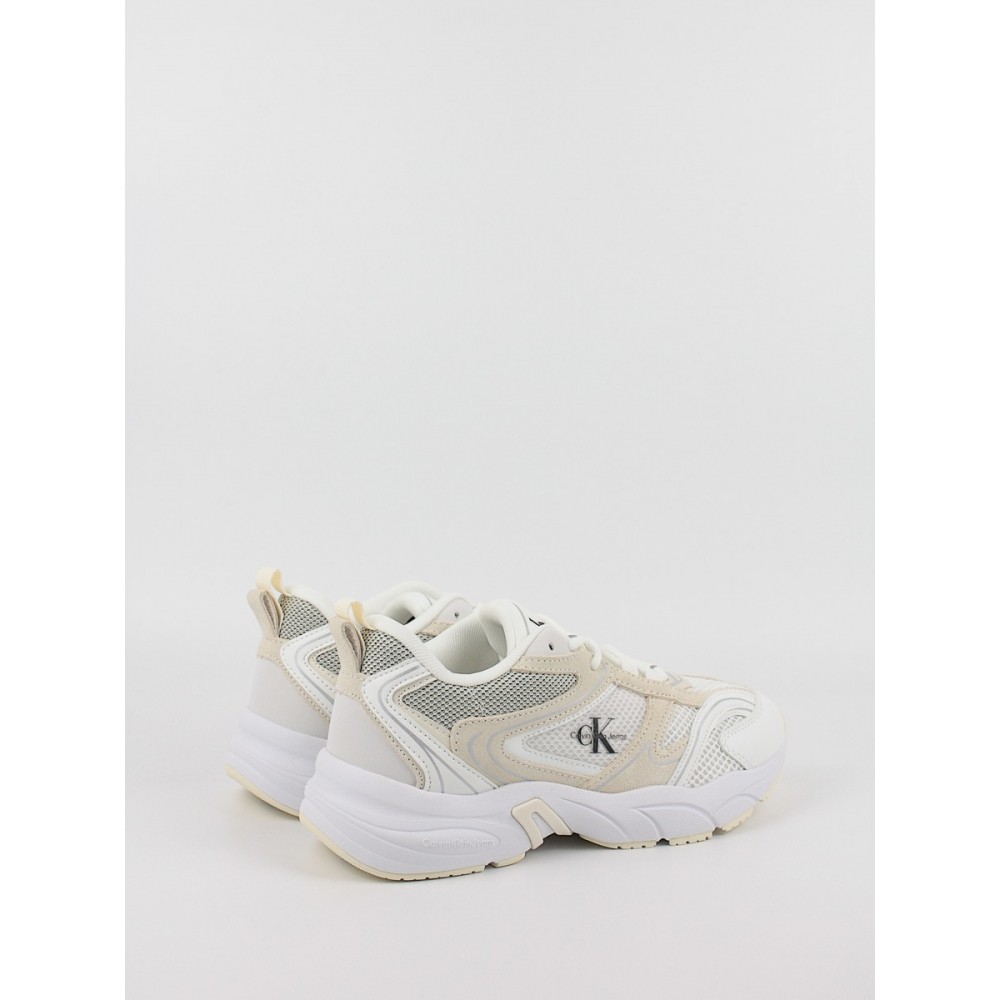 Γυναικεία Sneaker Calvin KLein Retro Tennis Su-Mesh Wn YW0YW00891-02Y Μπεζ