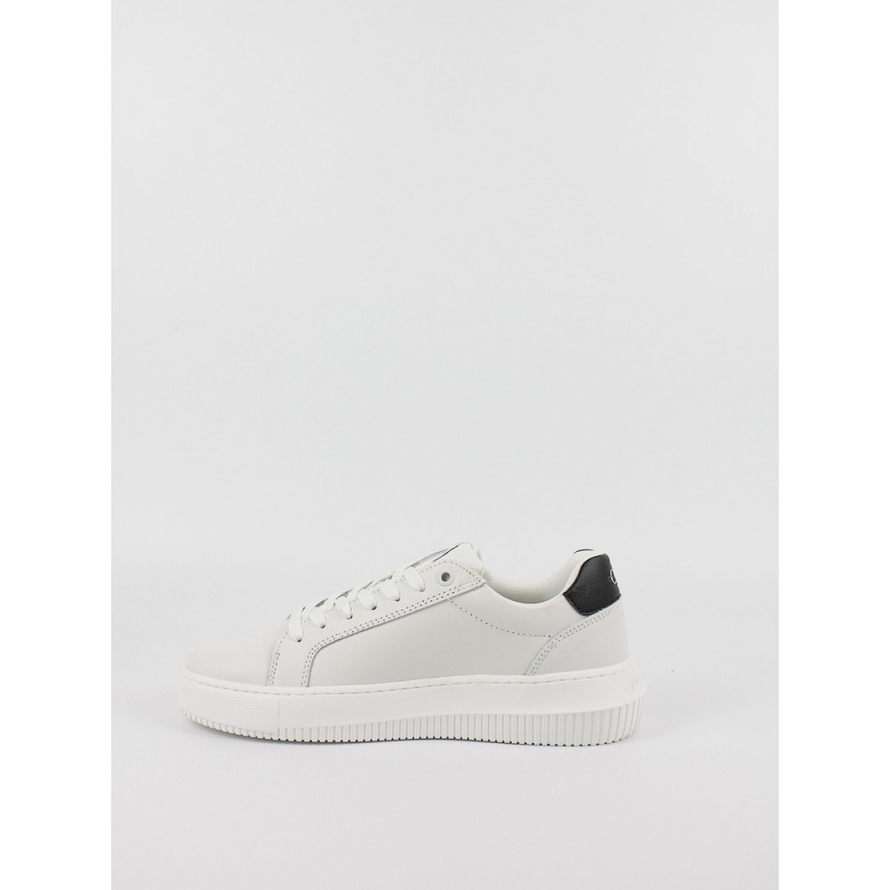 Γυναικεία Sneaker Calvin KLein Chunky Cupsole Mono Lth Wn YW0YW00823-0LB Ασπρο