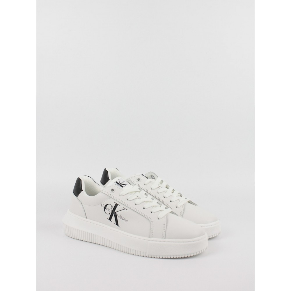 Women Sneaker Calvin KLein Chunky Cupsole Mono Lth Wn YW0YW00823-0LB White