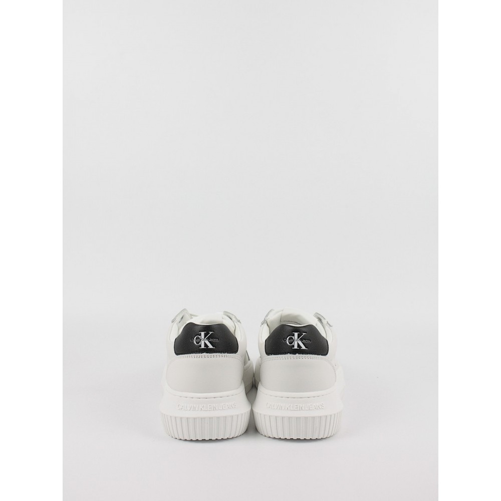 Γυναικεία Sneaker Calvin KLein Chunky Cupsole Mono Lth Wn YW0YW00823-0LB Ασπρο