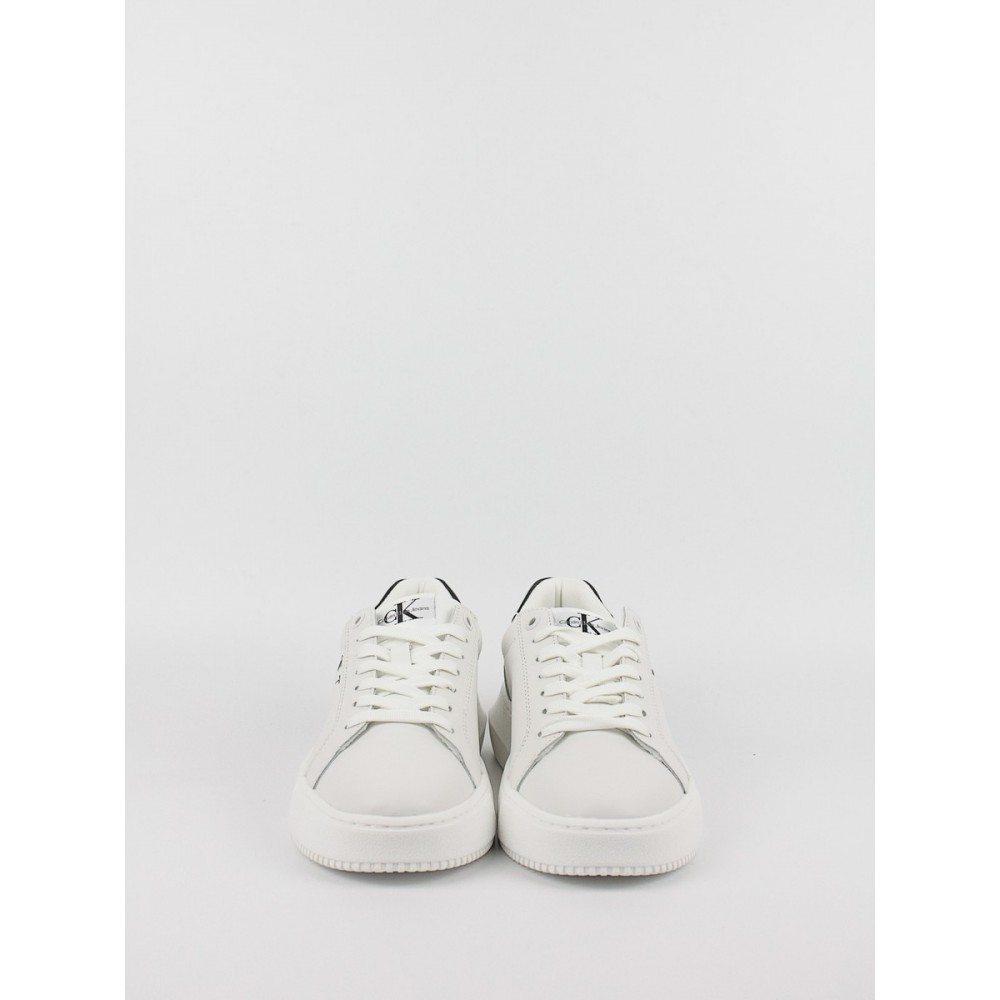 Γυναικεία Sneaker Calvin KLein Chunky Cupsole Mono Lth Wn YW0YW00823-0LB Ασπρο