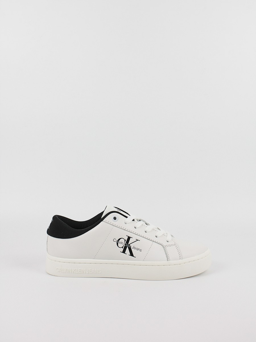 Γυναικεία Sneaker Calvin KLein Classic Cupsole Low Lace Up Lth Wn YW0YW01444-0GM Ασπρο