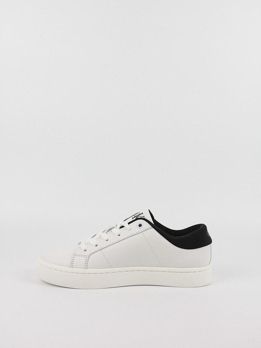 Γυναικεία Sneaker Calvin KLein Classic Cupsole Low Lace Up Lth Wn YW0YW01444-0GM Ασπρο