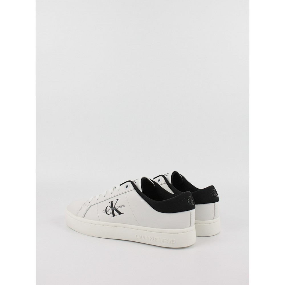 Γυναικεία Sneaker Calvin KLein Classic Cupsole Low Lace Up Lth Wn YW0YW01444-0GM Ασπρο