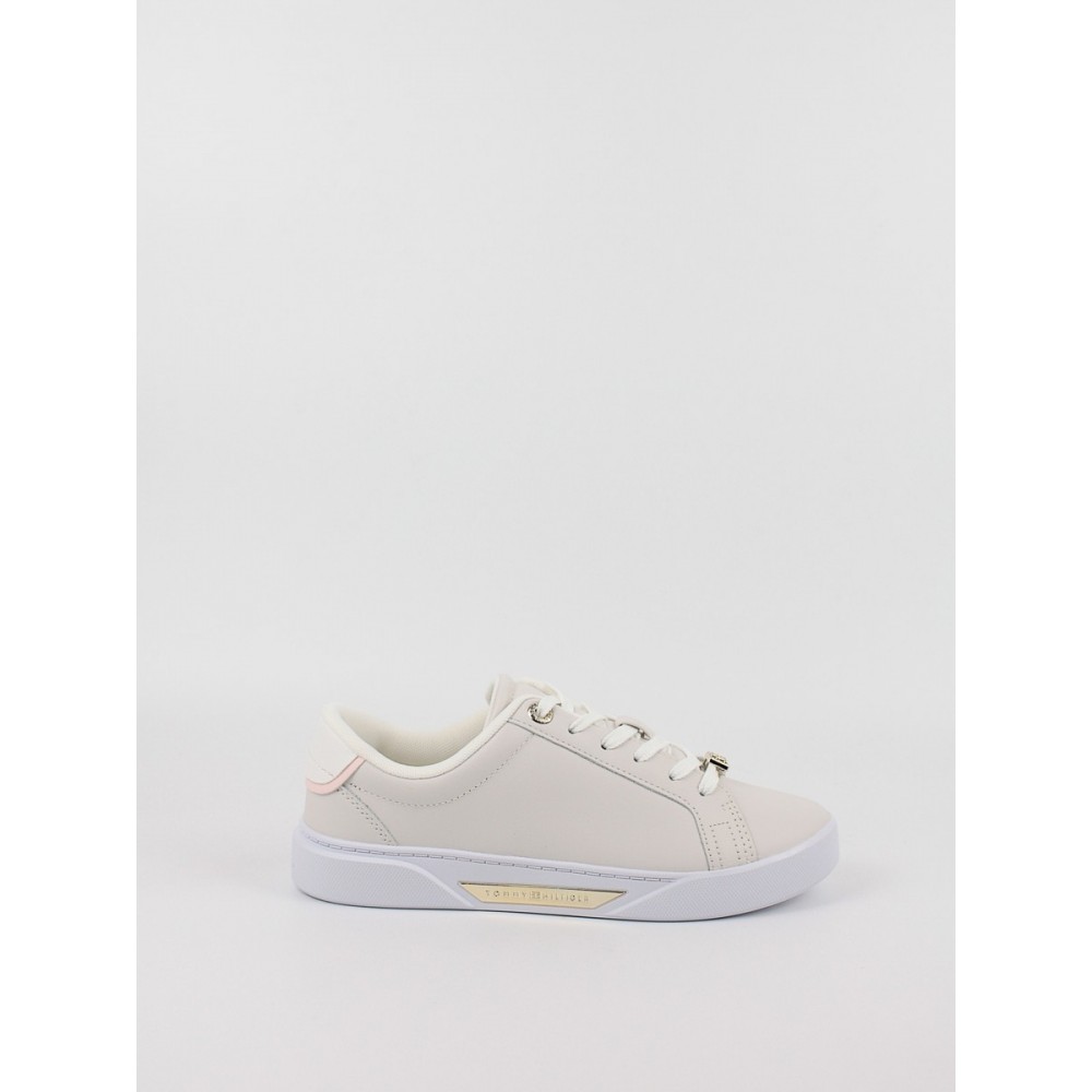 Γυναικεία Sneaker Tommy Hilfiger Golden Hw Court Sneaker FW0FW07702-PQT Μπεζ