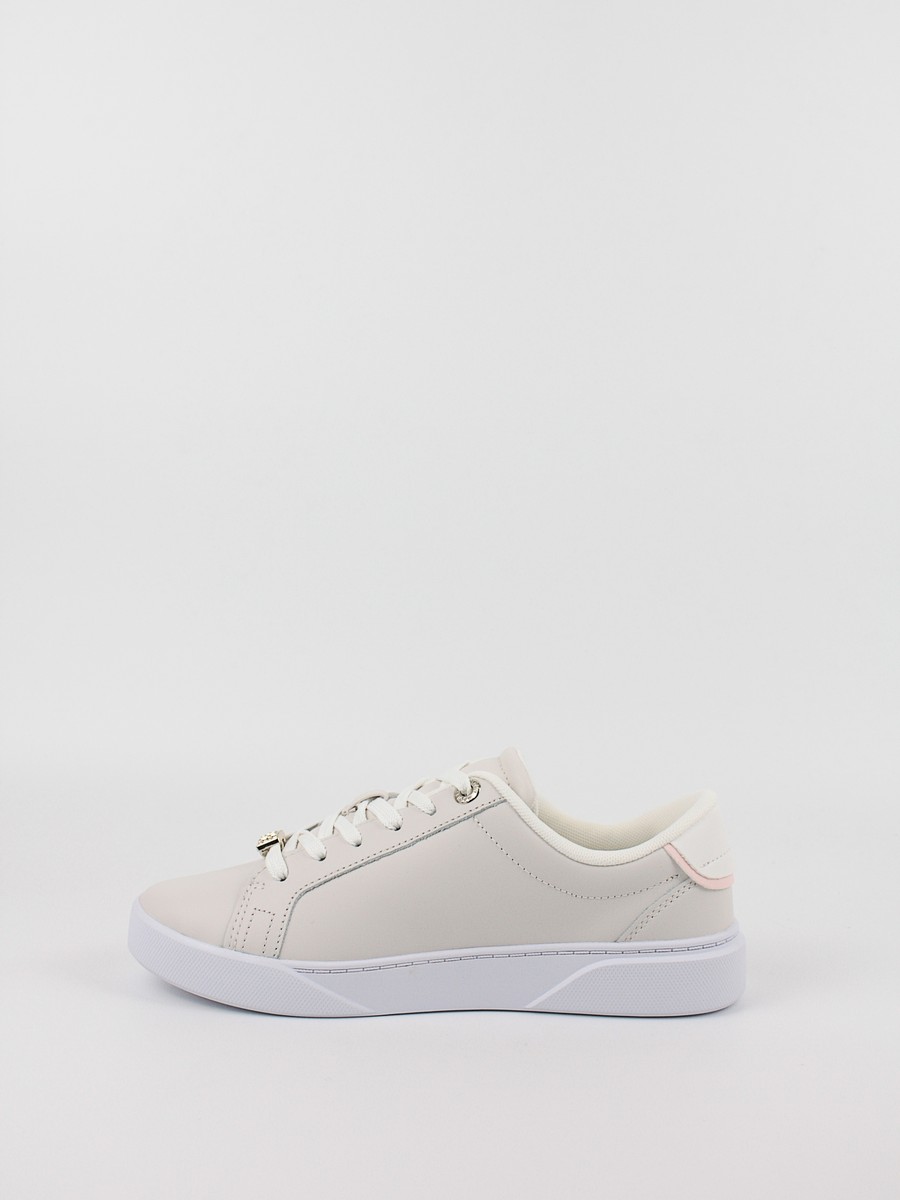 Γυναικεία Sneaker Tommy Hilfiger Golden Hw Court Sneaker FW0FW07702-PQT Μπεζ