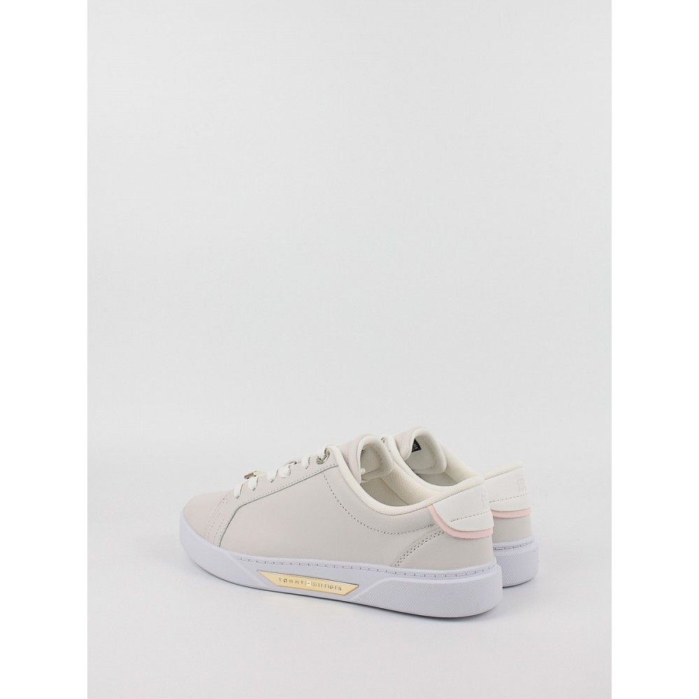 Women Sneaker Tommy Hilfiger Golden Hw Court Sneaker FW0FW07702-PQT Biege