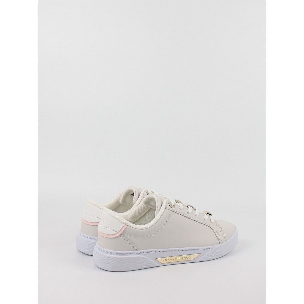 Women Sneaker Tommy Hilfiger Golden Hw Court Sneaker FW0FW07702-PQT Biege