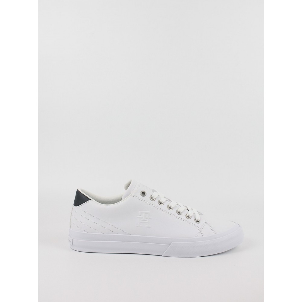 Ανδρικά Sneaker Tommy Hilfiger Th Hi Vulc Street Low Lth Ess FM0FM04896-YBS Ασπρο