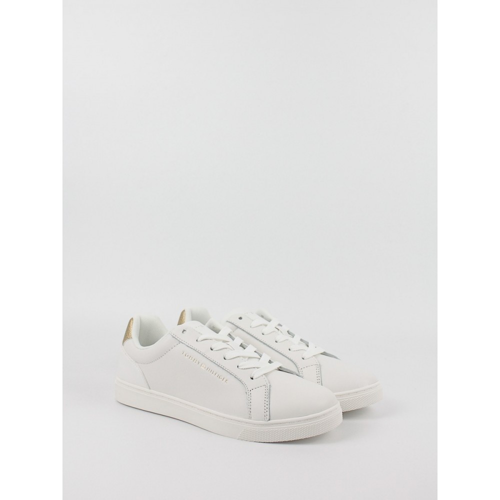 Women Sneaker Tommy Hilfiger Essential Cupsole Sneaker Gold FW0FW07869-YBL White