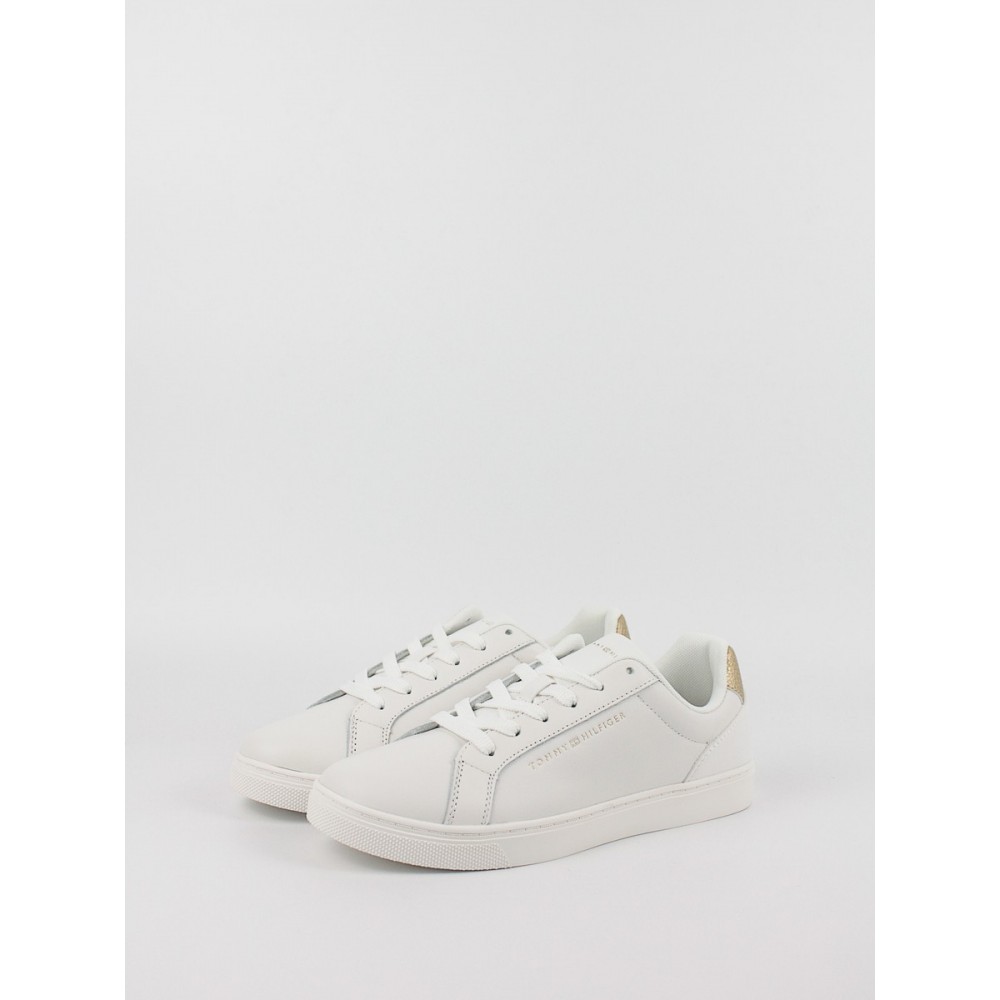 Women Sneaker Tommy Hilfiger Essential Cupsole Sneaker Gold FW0FW07869-YBL White