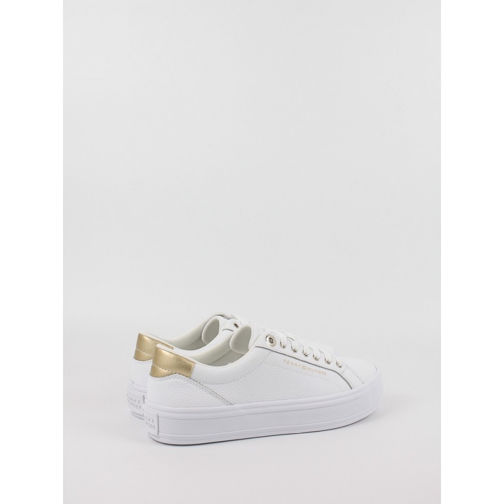 Women Sneaker Tommy Hilfiger Essential Vulk Leather Sneaker FW0FW07778-YBS White