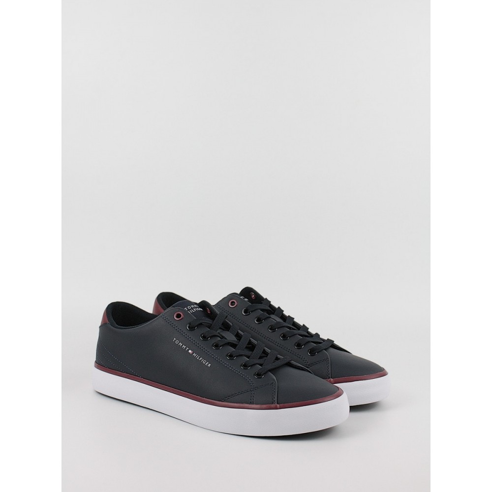 Th Men Core Low Letaher Tommy Vulk Sneaker Hio Hilfiger Blue FM0FM05041-DW5