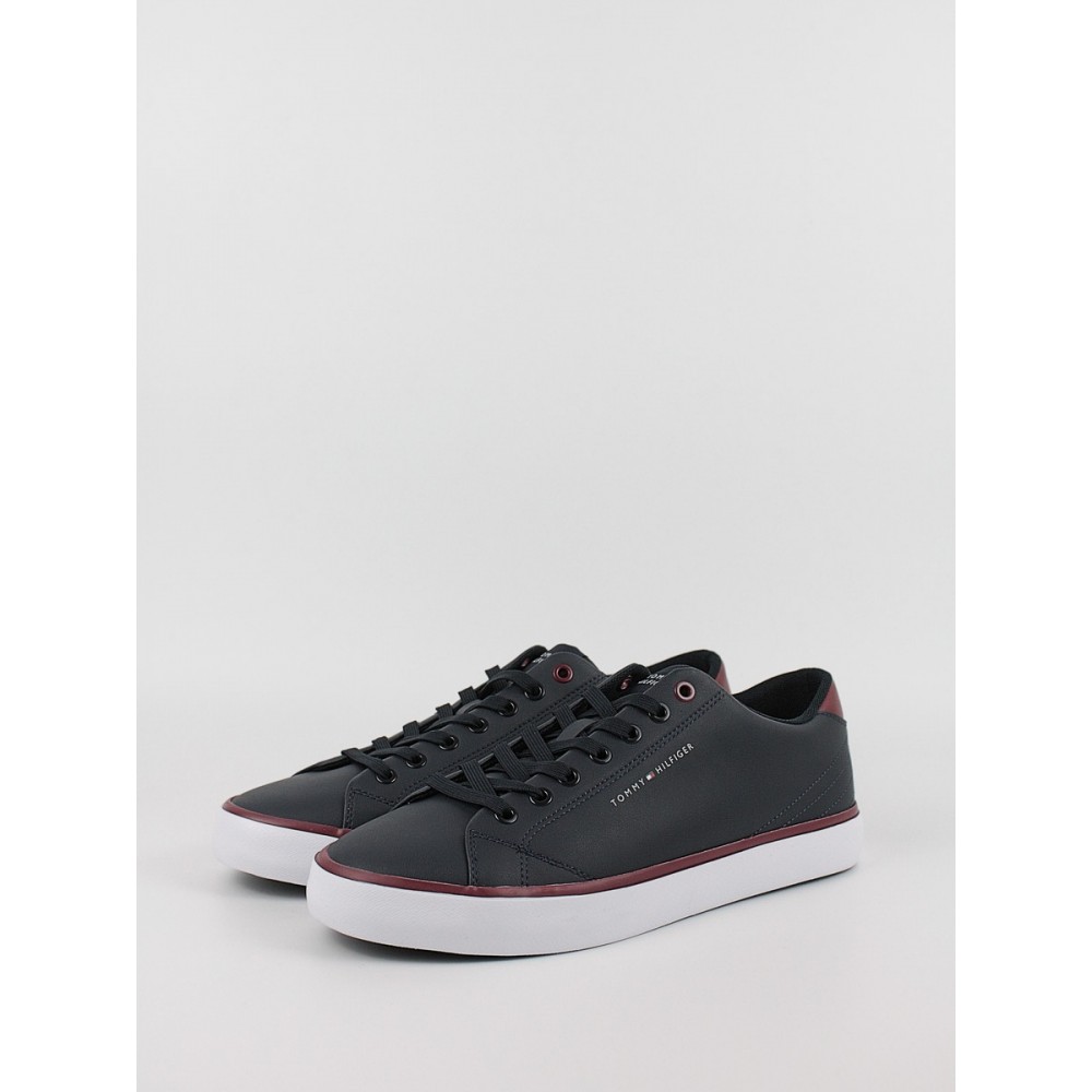 Men Sneaker Tommy Hilfiger Th Hi Vulk Core Low Letaher FM0FM05041-DW5 Blue Men Sneaker Tommy Hilfiger Th Hi Vulk Core Low Letaher FM0FM05041-DW5 Blue
