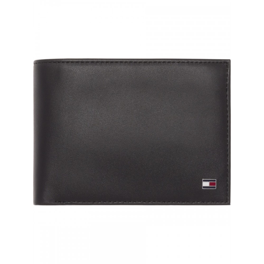 Men Wallet Tommy Hilfiger Eton Cc Flap And Coin Pocket AM0AM00652-002 Black