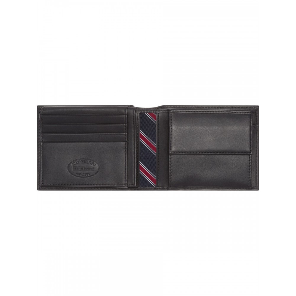 Men Wallet Tommy Hilfiger Eton Cc Flap And Coin Pocket AM0AM00652-002 Black