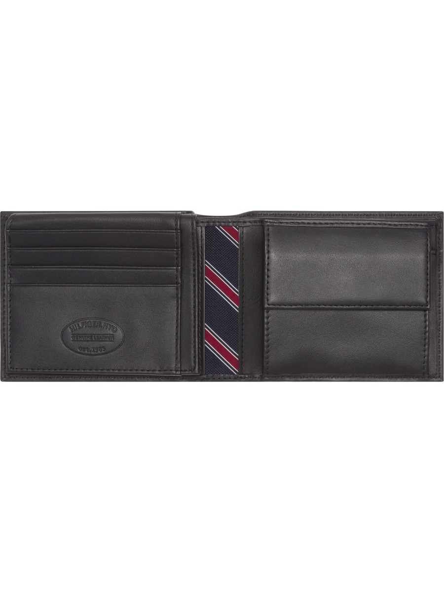 Men Wallet Tommy Hilfiger Eton Cc Flap And Coin Pocket AM0AM00652-002 Black