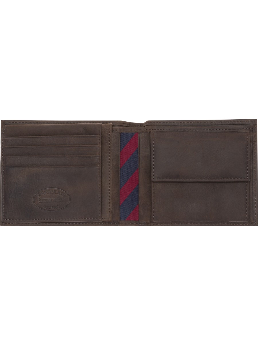 Ανδρικό Πορτοφόλι Tommy Hilfiger Johnson Cc Flap And Coin Pocket AM0AM00660-041 Καφέ