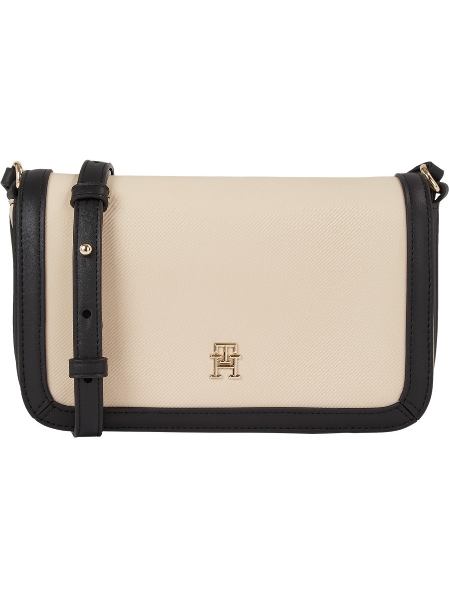 Women Bag Tommy Hilfiger Th Essential S Flap Crossover Cb AW0AW15709-0F4 Biege