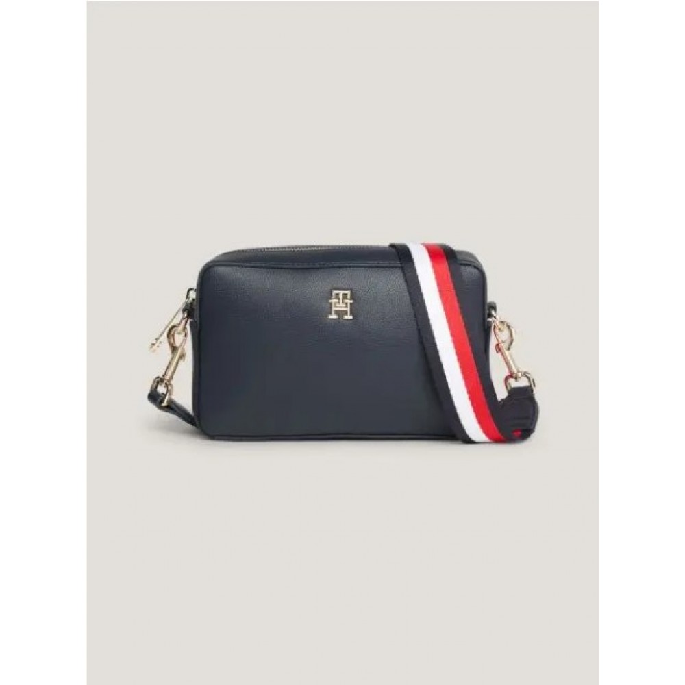 Γυναικεία Τσάντα Tommy Hilfiger Th Essential Sc Camera Bag Corp AW0AW15707-DW6 Μπλε