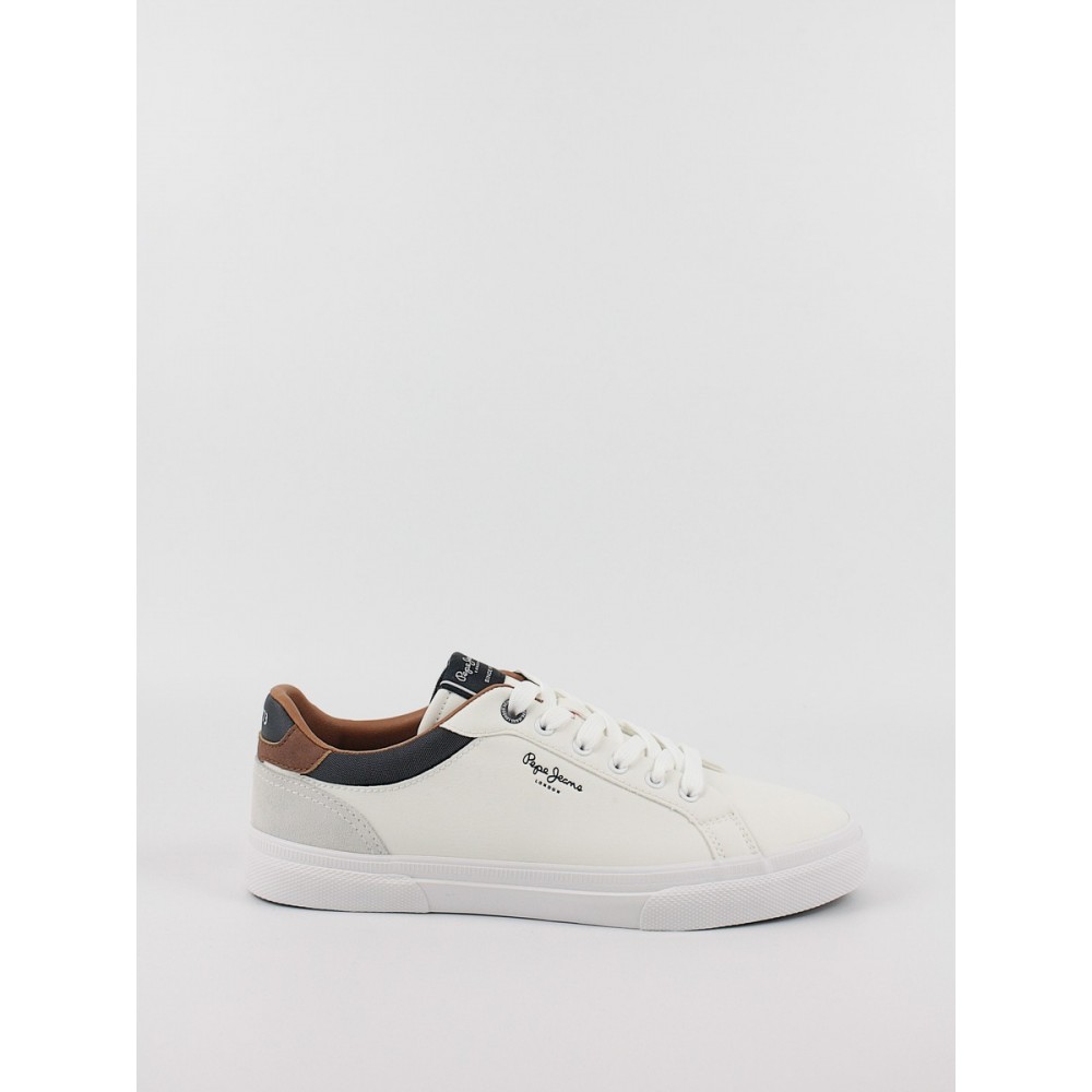 Ανδρικό Sneaker Pepe Jeans London Kenton Court PMS30839-800 Ασπρο