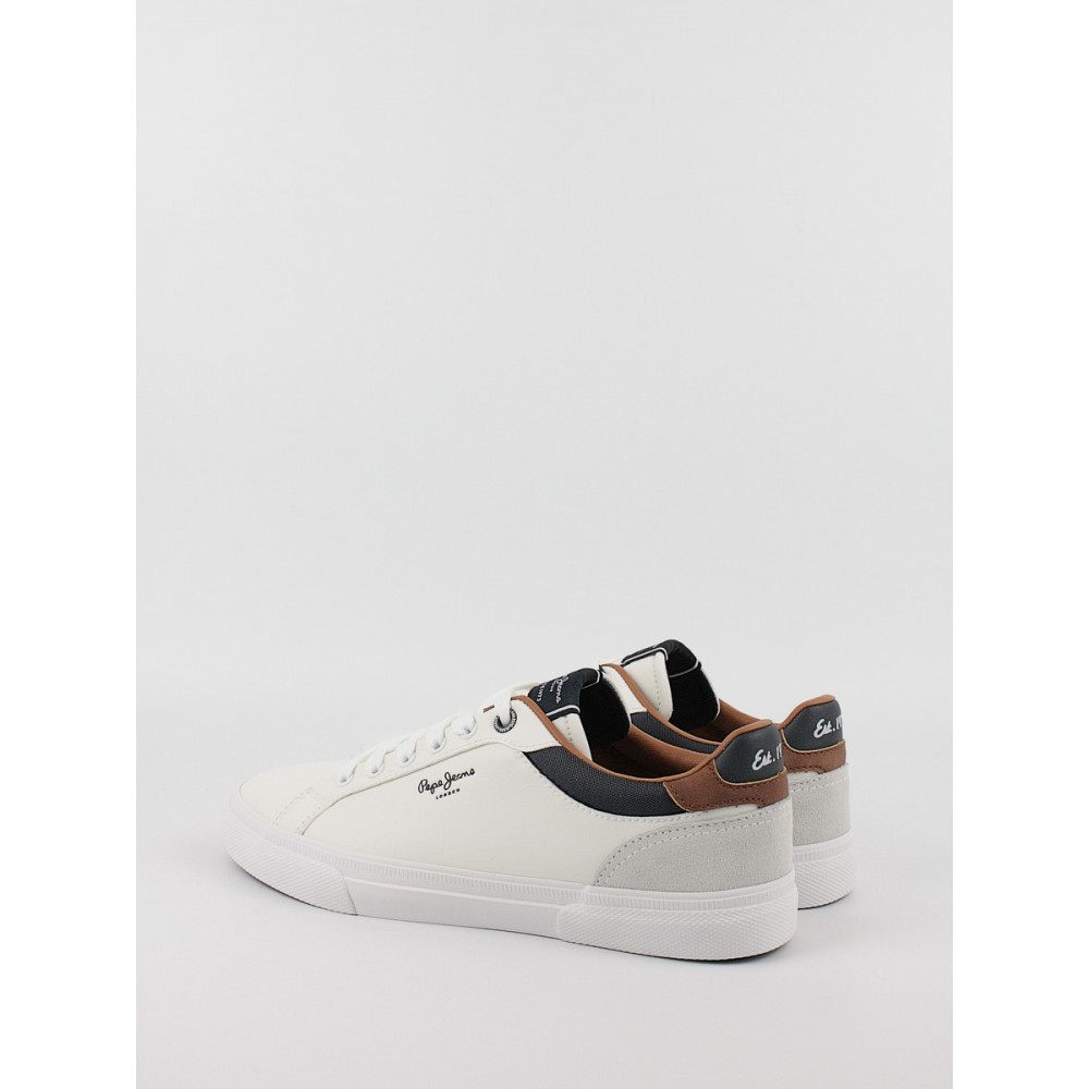 Ανδρικό Sneaker Pepe Jeans London Kenton Court PMS30839-800 Ασπρο