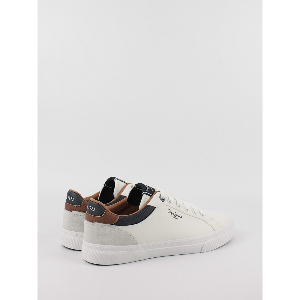 Ανδρικό Sneaker Pepe Jeans London Kenton Court PMS30839-800 Ασπρο