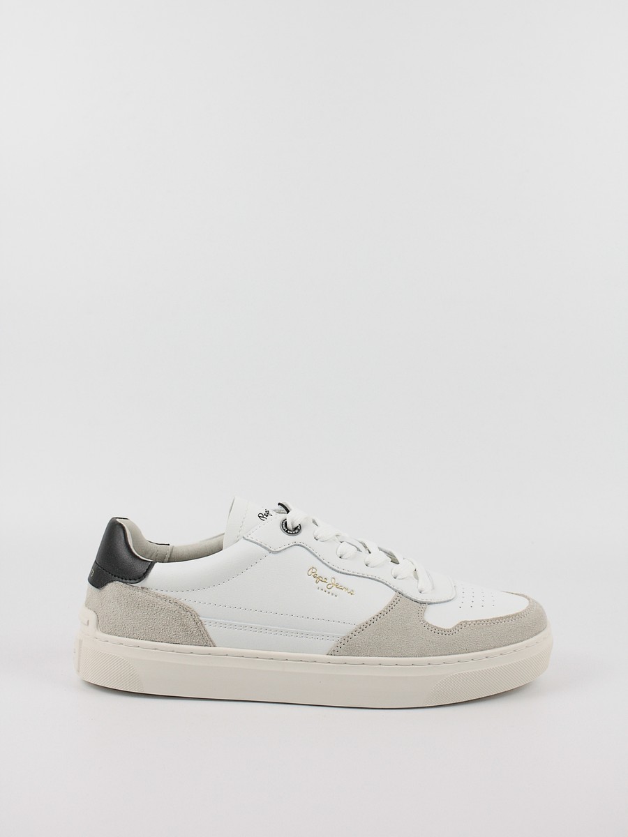 Ανδρικό Sneaker Pepe Jeans London Camden Street PMS00008-803 Ασπρο