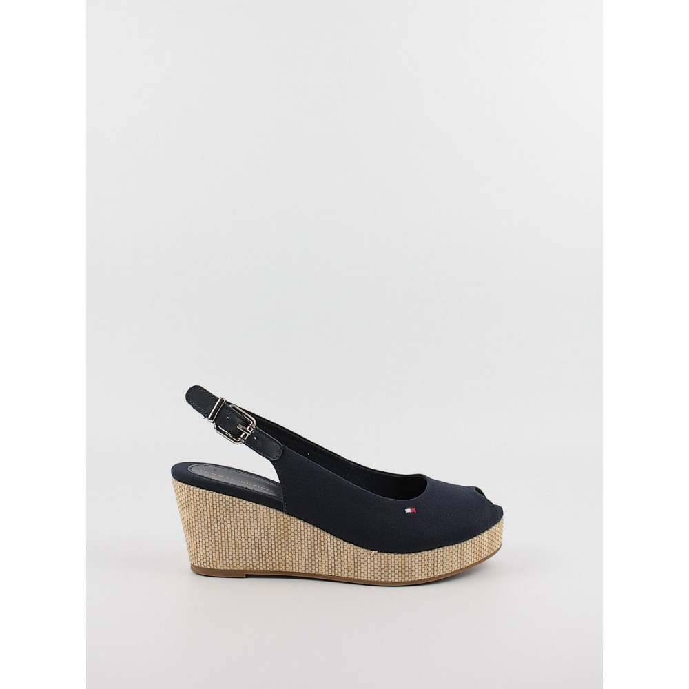 Γυναικεία Πλατφόρμα Tommy Hilfiger Iconic Elba Slink Back Wedge FW0FW04788-DW6 Μπλε