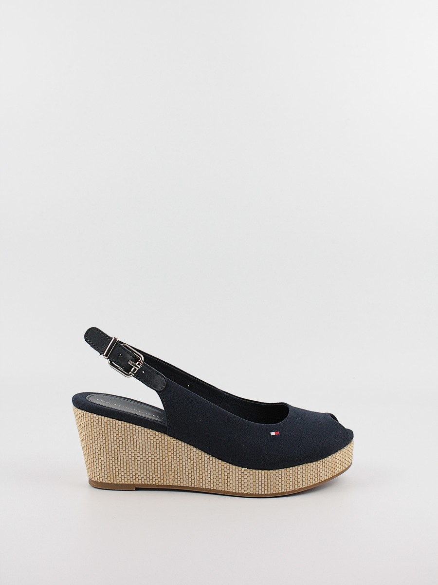 Γυναικεία Πλατφόρμα Tommy Hilfiger Iconic Elba Slink Back Wedge FW0FW04788-DW6 Μπλε