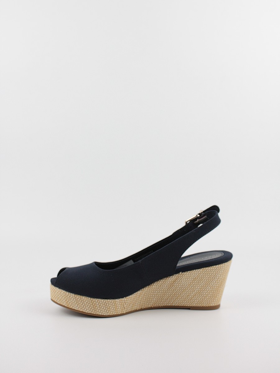 Γυναικεία Πλατφόρμα Tommy Hilfiger Iconic Elba Slink Back Wedge FW0FW04788-DW6 Μπλε